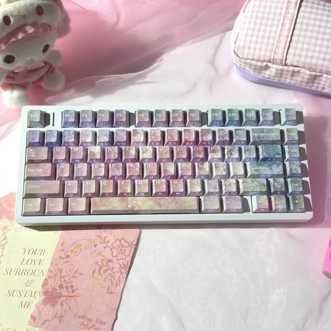 Lavender Bloom keycap set product video