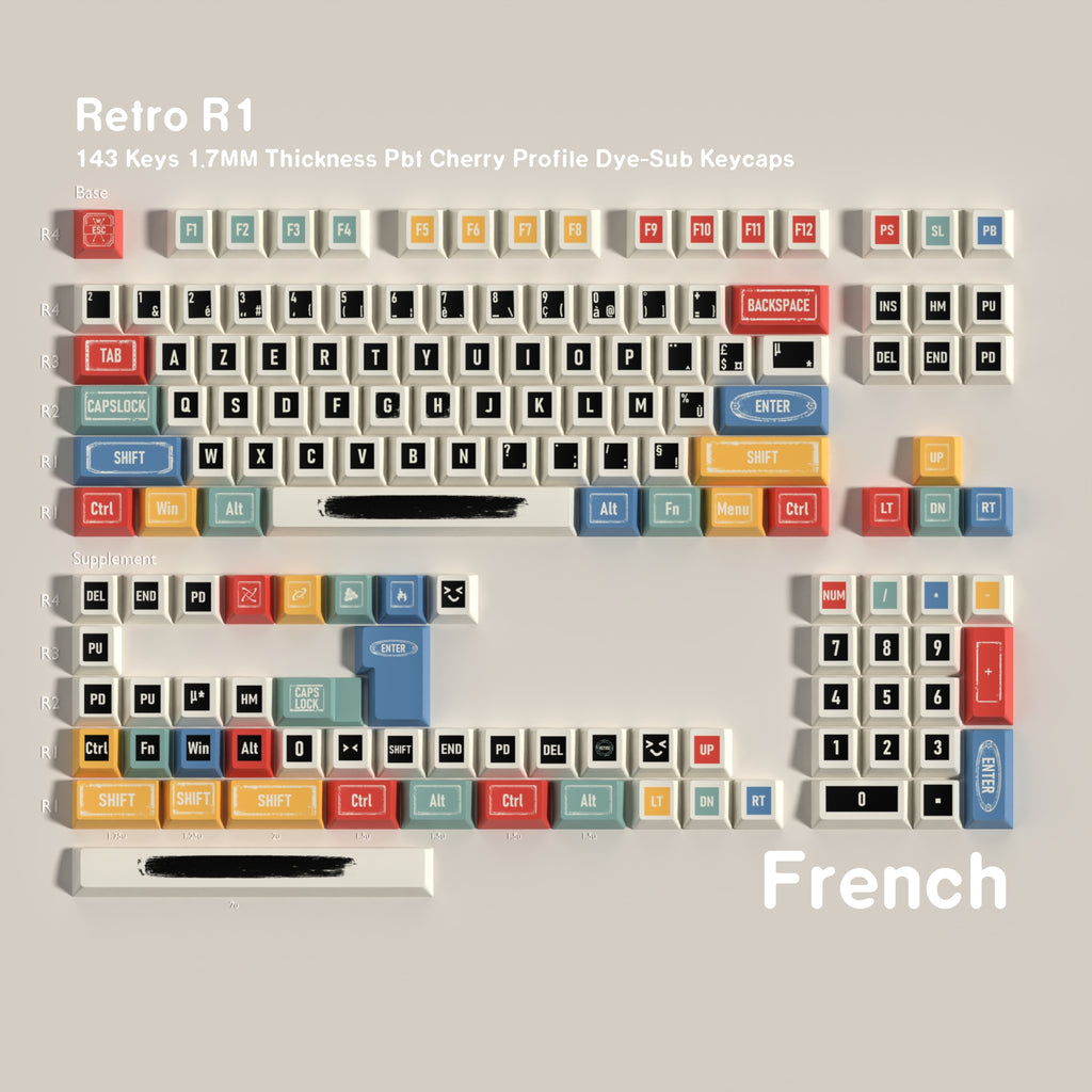 Retro Classic — Cherry Non-translucent PBT Keycap Set