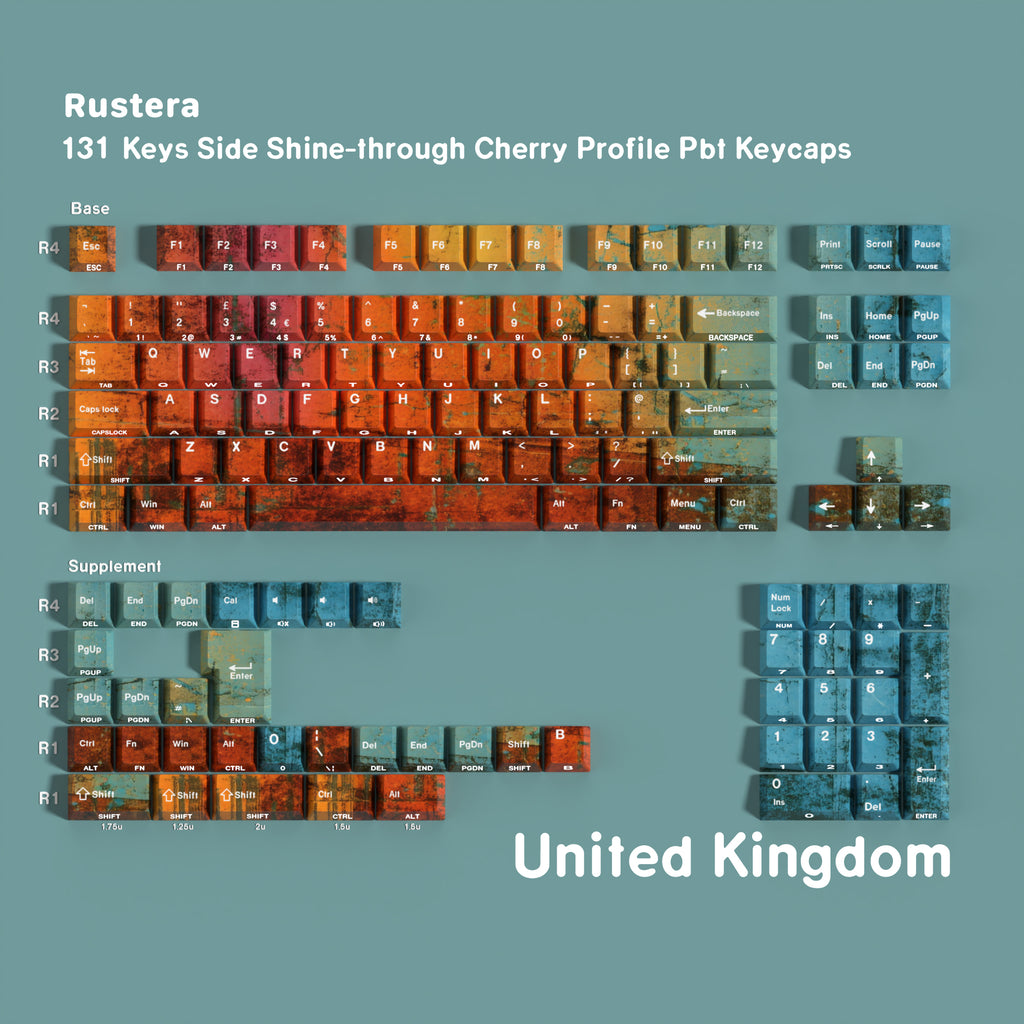 Rustera — Набор кейкапов PBT Cherry Side-lit