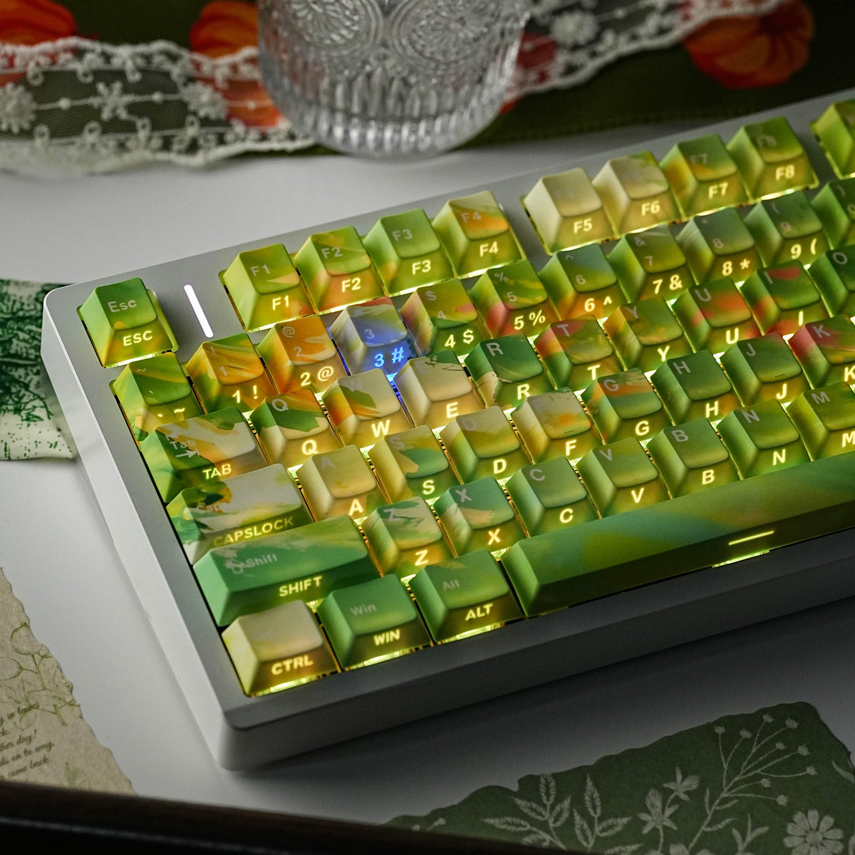 SpringMoor keycap set — RGB backlight glow