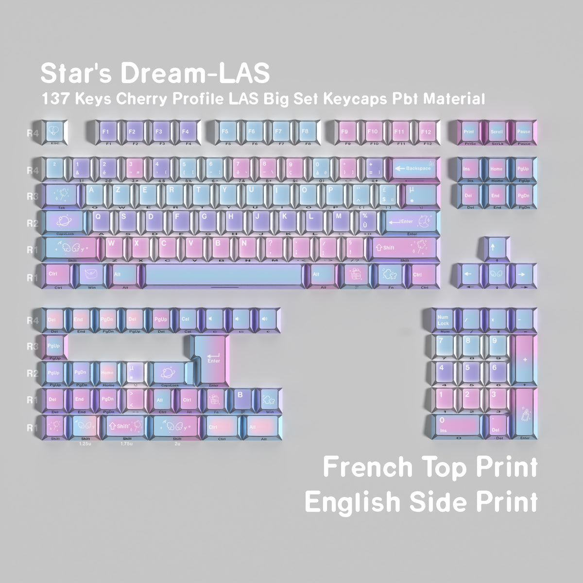 Star Dream LAS — Набор кейкапов PBT Cherry LAS