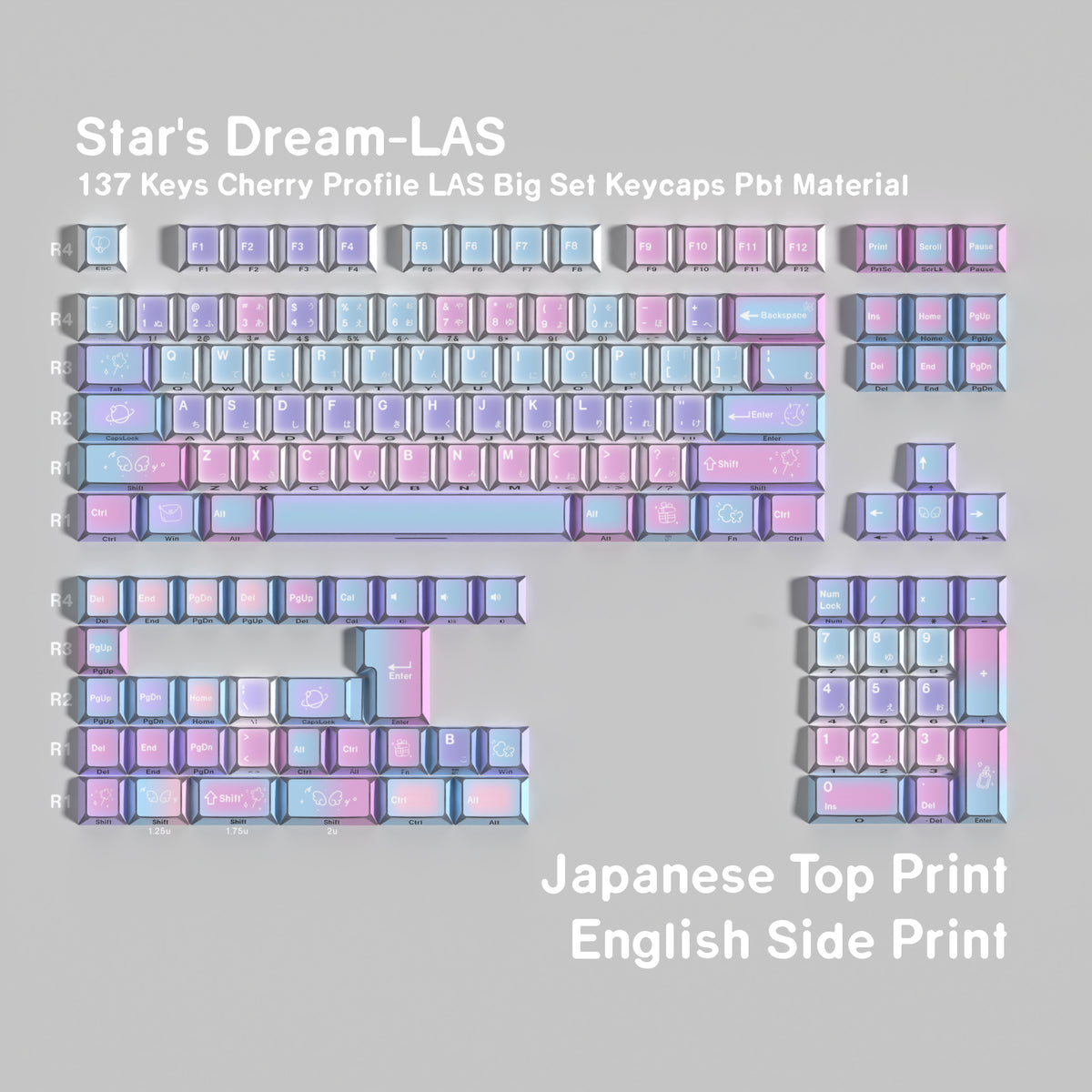 Star Dream LAS — Набор кейкапов PBT Cherry LAS