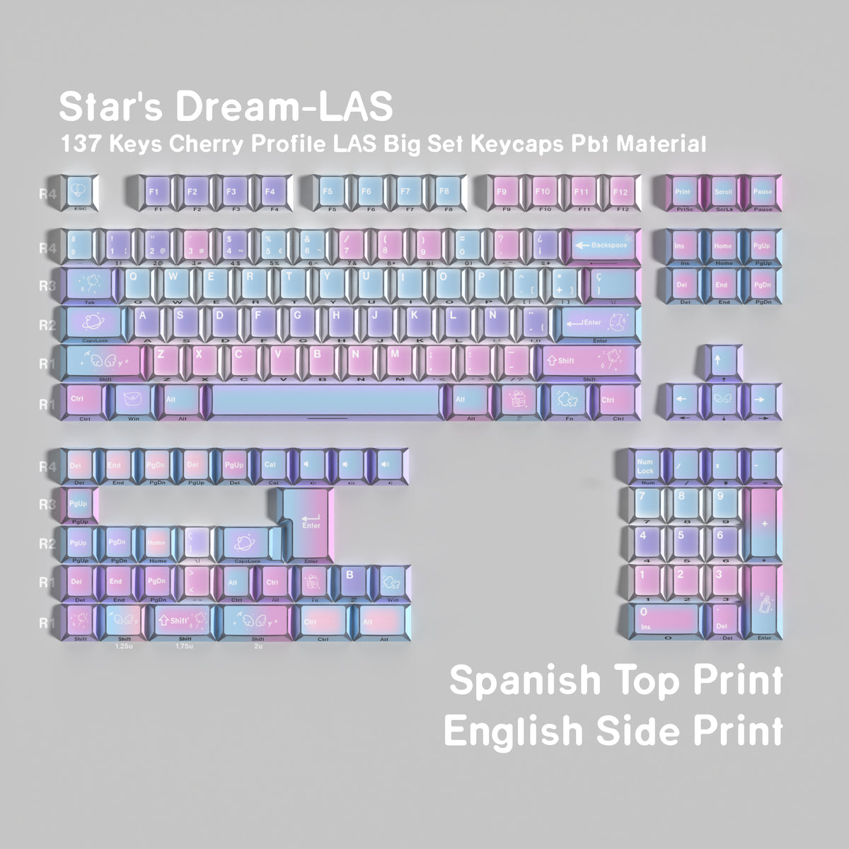 Star Dream LAS — Набор кейкапов PBT Cherry LAS