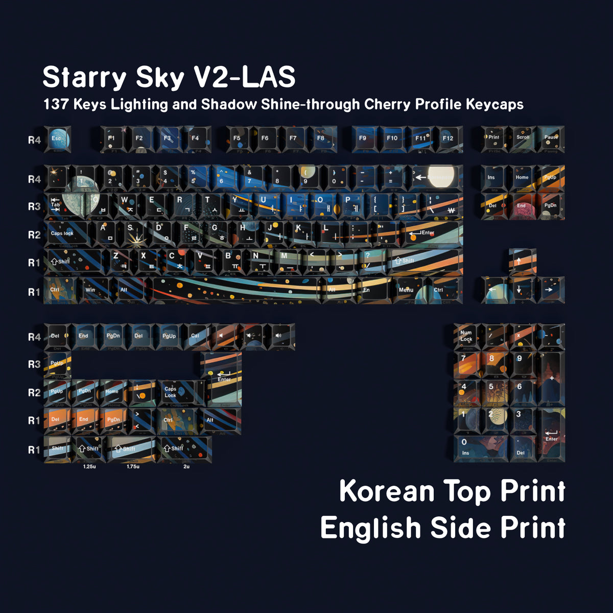 Starry Sky V2 LAS — Набор кейкапов PBT Cherry LAS