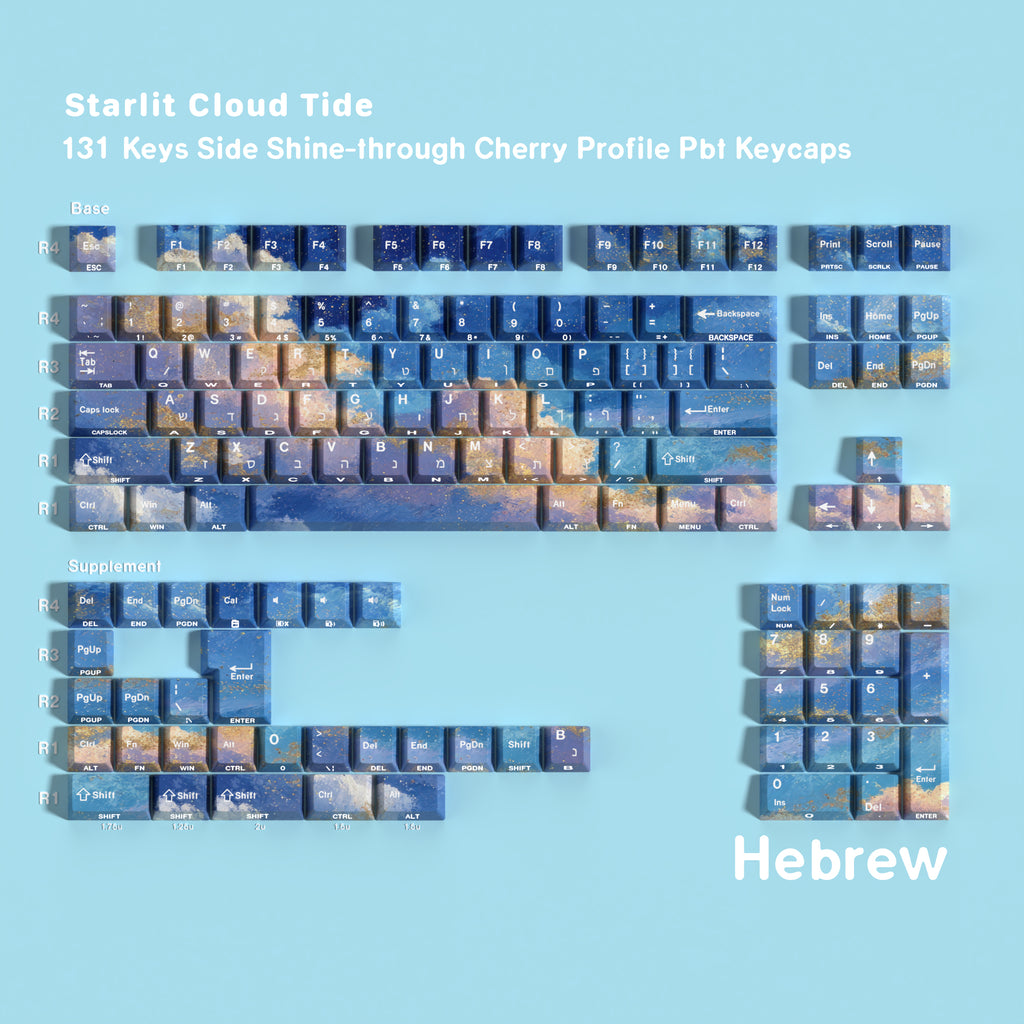 Starry Tide — Cherry Side-lit PBT Keycap Set