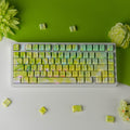 Summer Trail keycap set — top-down on a clean desk