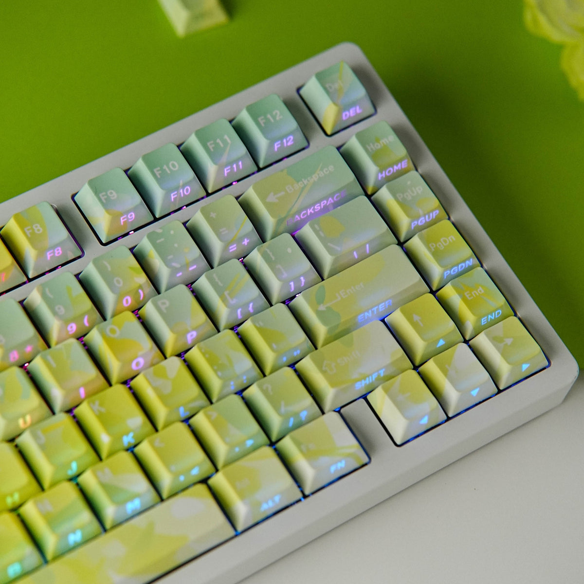 Summer Trail keycap set — RGB backlight glow