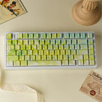 Summer Trail keycap set — styled with vintage card