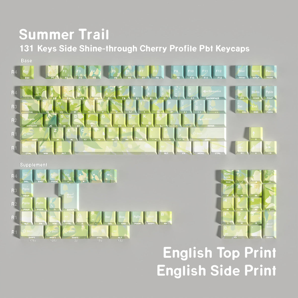 Summer Trail — Cherry Side-lit PBT Keycap Set — English layout
