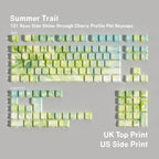 Summer Trail — Cherry Side-lit PBT Keycap Set — English (UK) layout