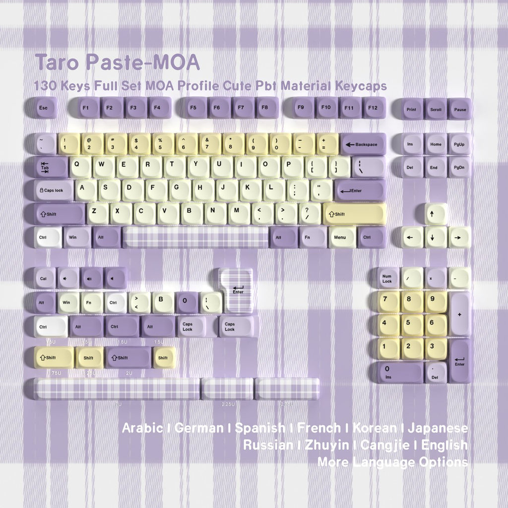Taro Cube MOA — Set de keycaps PBT MOA