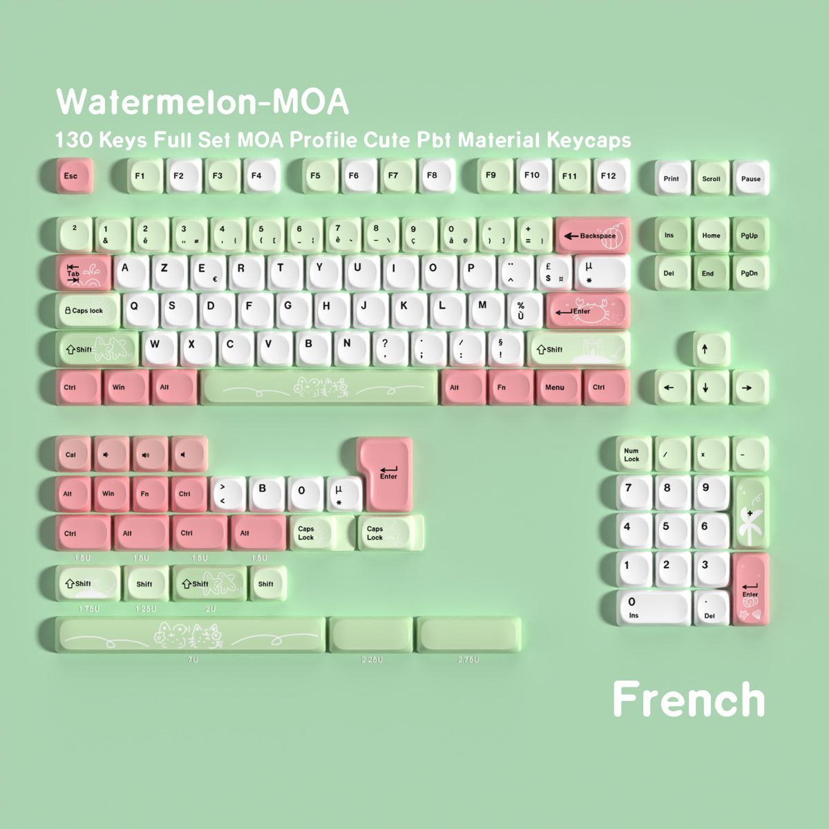 Watermelon MOA — MOA PBT Keycap Set