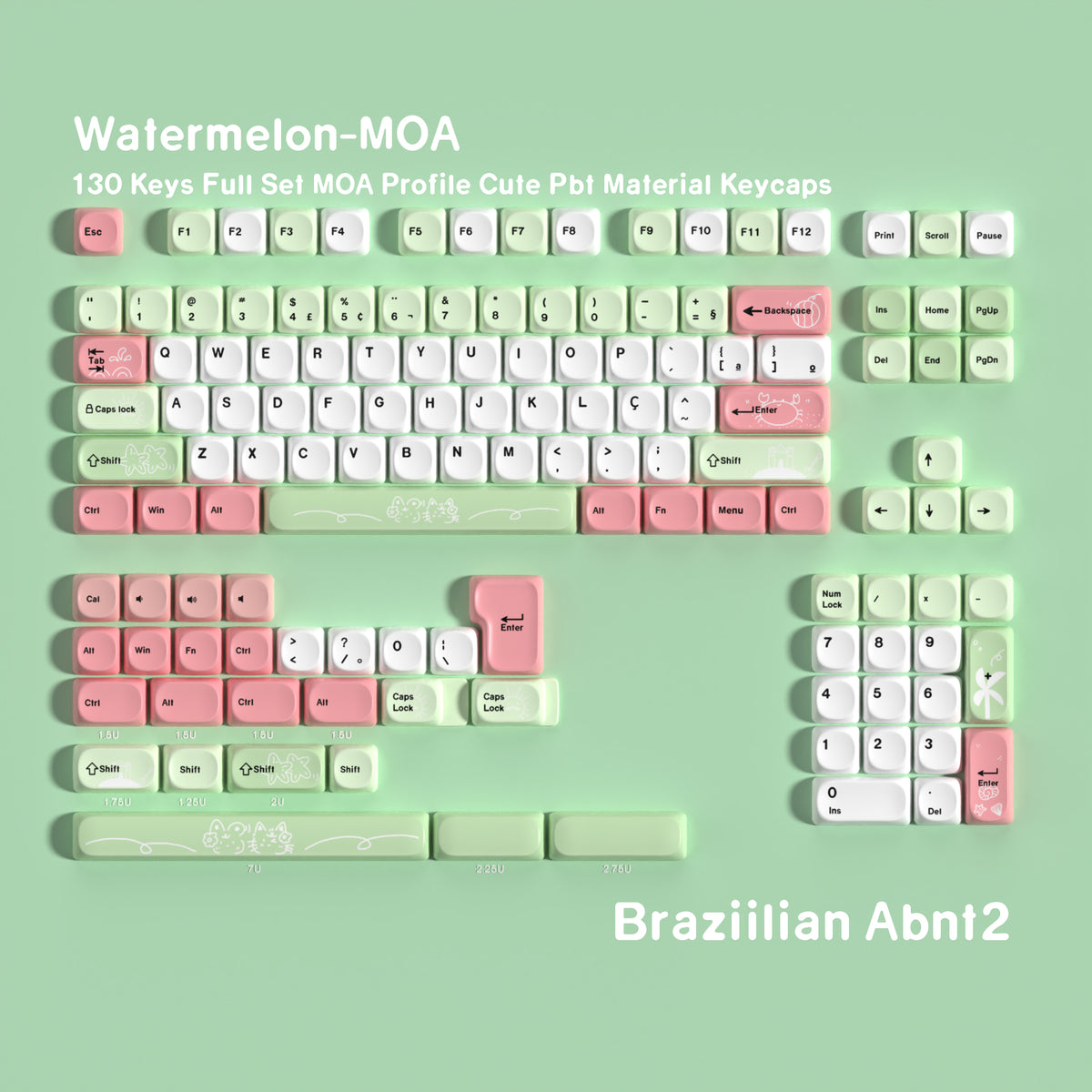 Watermelon MOA — MOA PBT Keycap Set