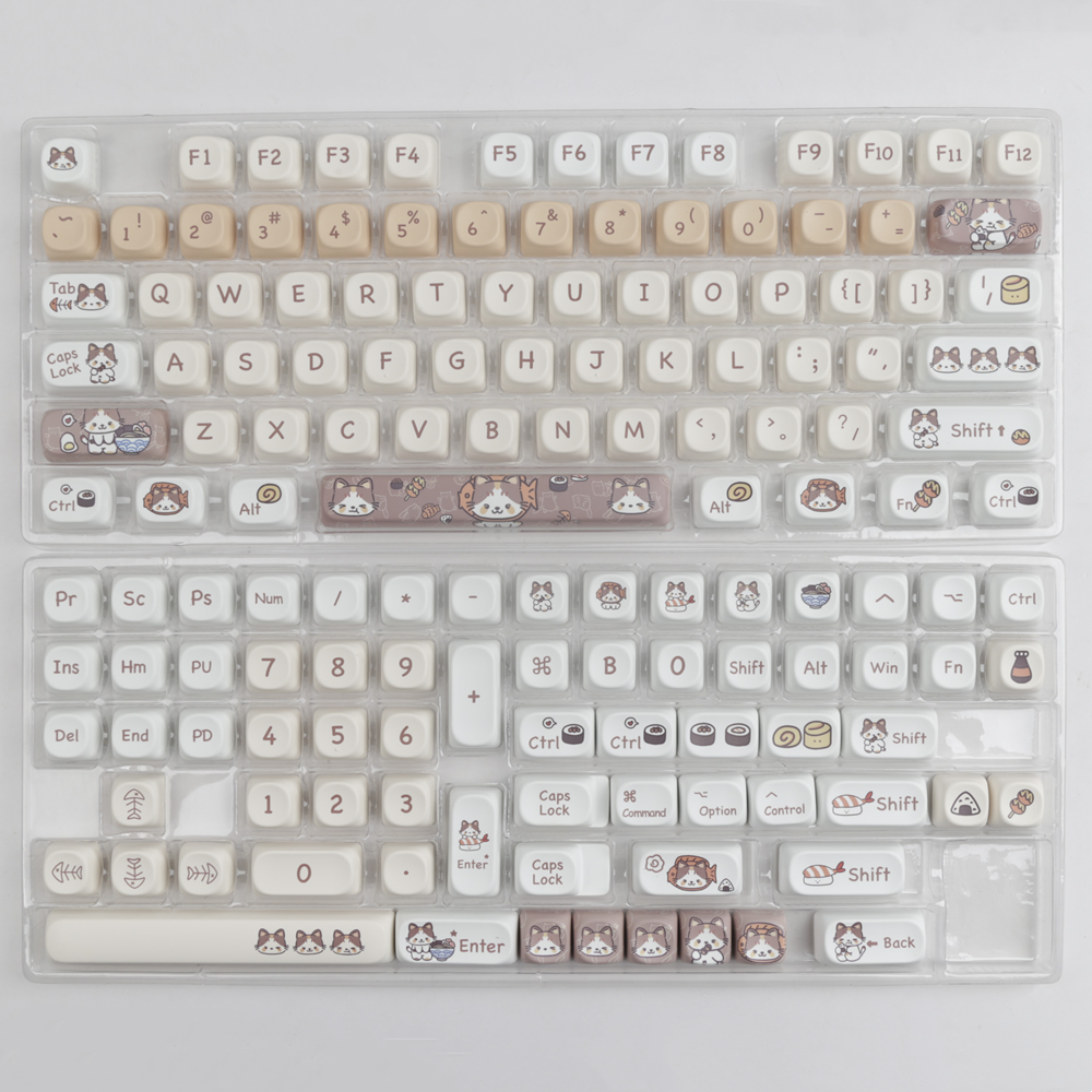 冬日喵喵 keycap set lifestyle photo