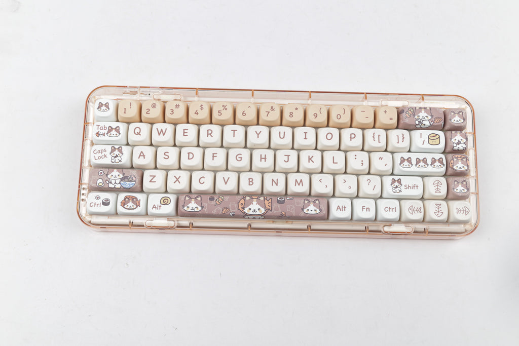 冬日喵喵 keycap set lifestyle photo